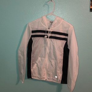 Black and white windbreaker